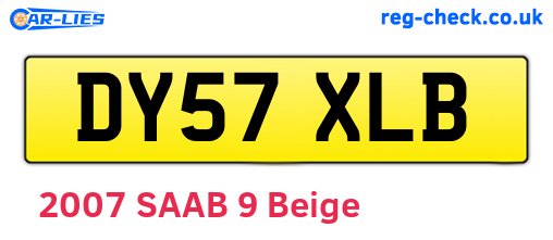 DY57XLB are the vehicle registration plates.