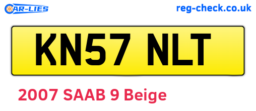 KN57NLT are the vehicle registration plates.