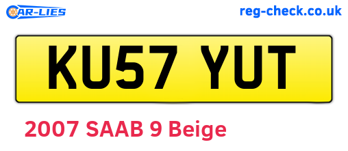 KU57YUT are the vehicle registration plates.