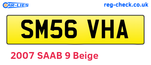 SM56VHA are the vehicle registration plates.