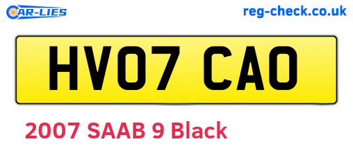 HV07CAO are the vehicle registration plates.