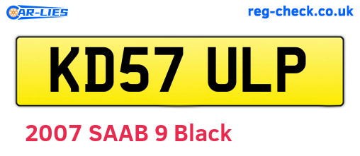 KD57ULP are the vehicle registration plates.