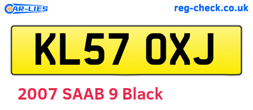 KL57OXJ are the vehicle registration plates.