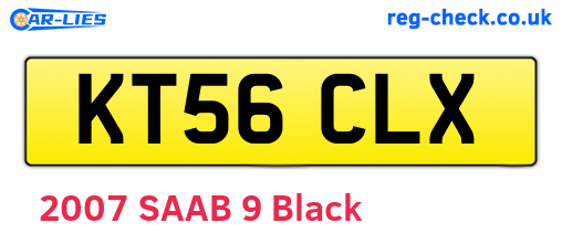 KT56CLX are the vehicle registration plates.