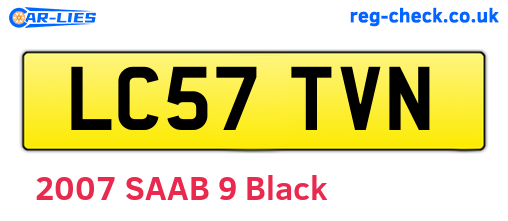 LC57TVN are the vehicle registration plates.