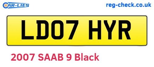 LD07HYR are the vehicle registration plates.