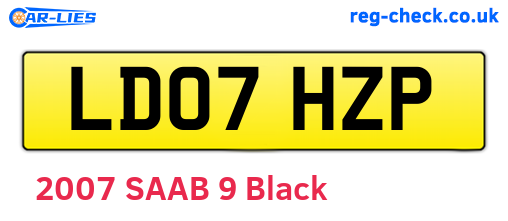 LD07HZP are the vehicle registration plates.