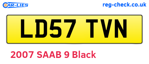 LD57TVN are the vehicle registration plates.
