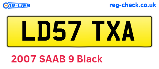 LD57TXA are the vehicle registration plates.