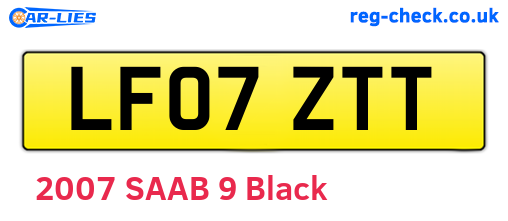 LF07ZTT are the vehicle registration plates.