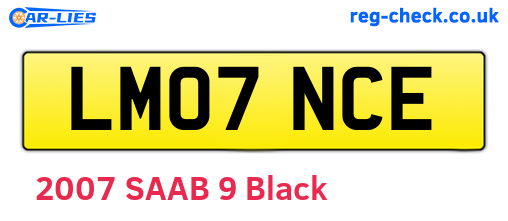 LM07NCE are the vehicle registration plates.