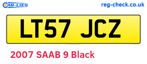 LT57JCZ are the vehicle registration plates.