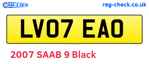 LV07EAO are the vehicle registration plates.