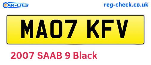 MA07KFV are the vehicle registration plates.