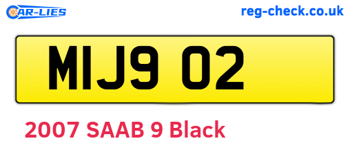 MIJ902 are the vehicle registration plates.
