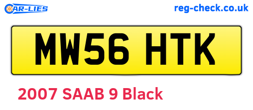 MW56HTK are the vehicle registration plates.