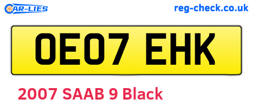 OE07EHK are the vehicle registration plates.