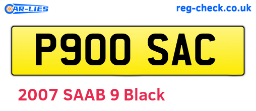 P900SAC are the vehicle registration plates.