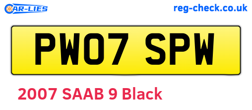 PW07SPW are the vehicle registration plates.
