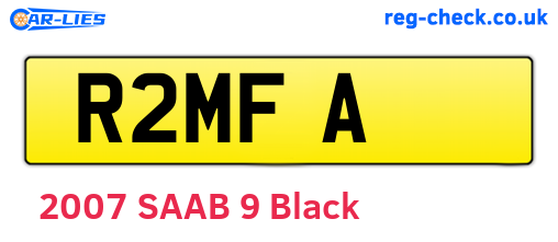 R2MFA are the vehicle registration plates.