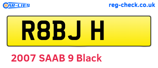 R8BJH are the vehicle registration plates.