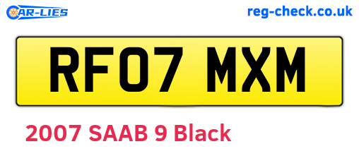RF07MXM are the vehicle registration plates.