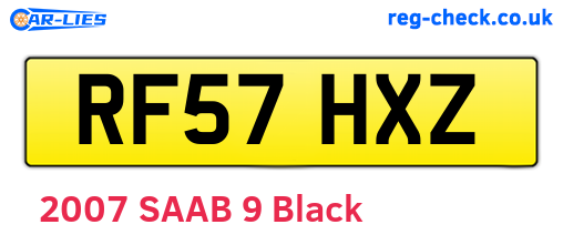 RF57HXZ are the vehicle registration plates.