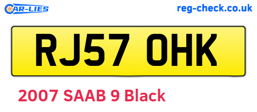 RJ57OHK are the vehicle registration plates.
