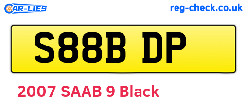 S88BDP are the vehicle registration plates.