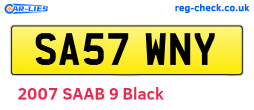 SA57WNY are the vehicle registration plates.