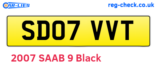 SD07VVT are the vehicle registration plates.
