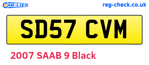 SD57CVM are the vehicle registration plates.