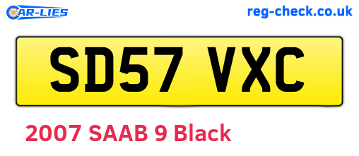 SD57VXC are the vehicle registration plates.