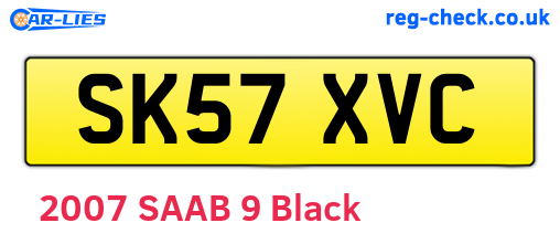 SK57XVC are the vehicle registration plates.