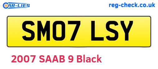SM07LSY are the vehicle registration plates.