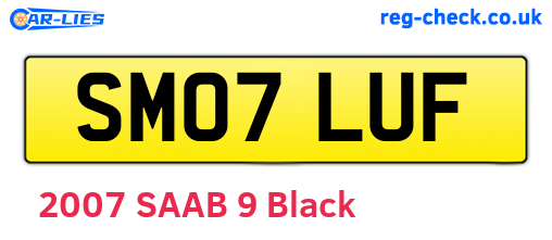 SM07LUF are the vehicle registration plates.
