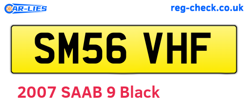SM56VHF are the vehicle registration plates.