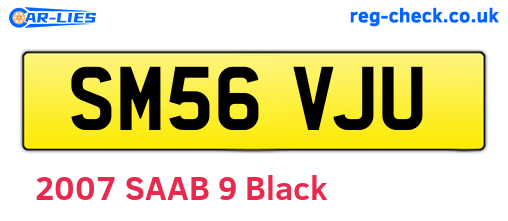 SM56VJU are the vehicle registration plates.