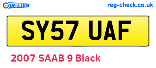 SY57UAF are the vehicle registration plates.