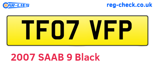 TF07VFP are the vehicle registration plates.