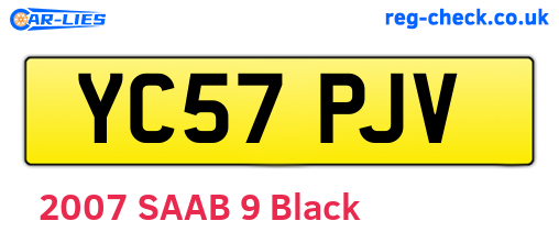 YC57PJV are the vehicle registration plates.
