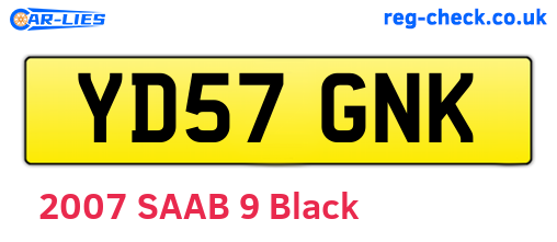 YD57GNK are the vehicle registration plates.