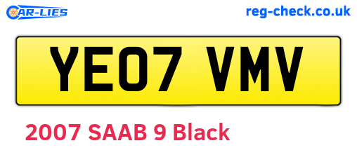 YE07VMV are the vehicle registration plates.