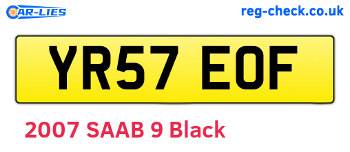 YR57EOF are the vehicle registration plates.