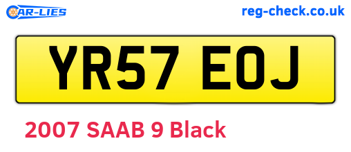 YR57EOJ are the vehicle registration plates.