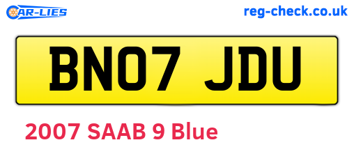 BN07JDU are the vehicle registration plates.