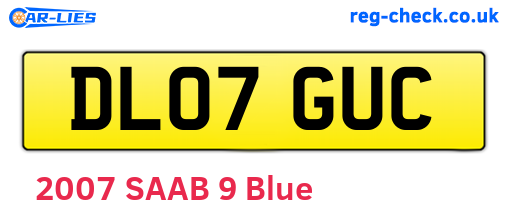 DL07GUC are the vehicle registration plates.