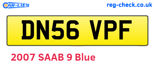 DN56VPF are the vehicle registration plates.