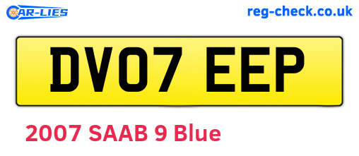 DV07EEP are the vehicle registration plates.