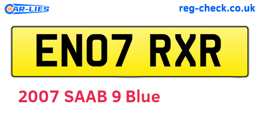 EN07RXR are the vehicle registration plates.